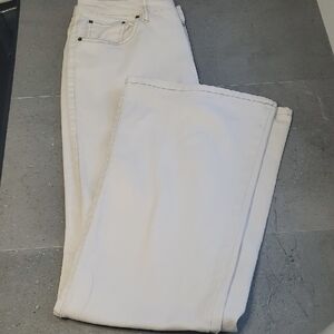 Future Collective Cream Wide Leg Jeans